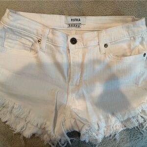 Pistola White Frayed Edge Denim Vest